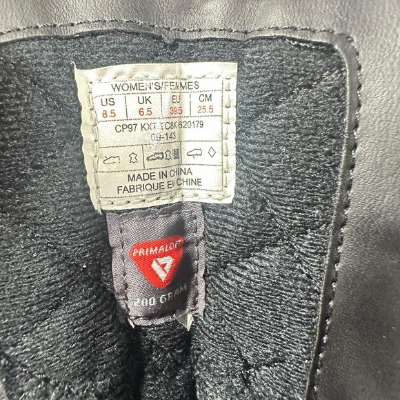 The North Face Black Leather Suede Combat Boots Women’s Sz 8.5 Lace-Up Mid-Calf - Picture 10 of 11